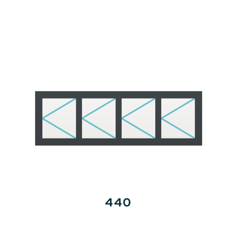 Bespoke 4 Panel Bifold Window - Glass Openings