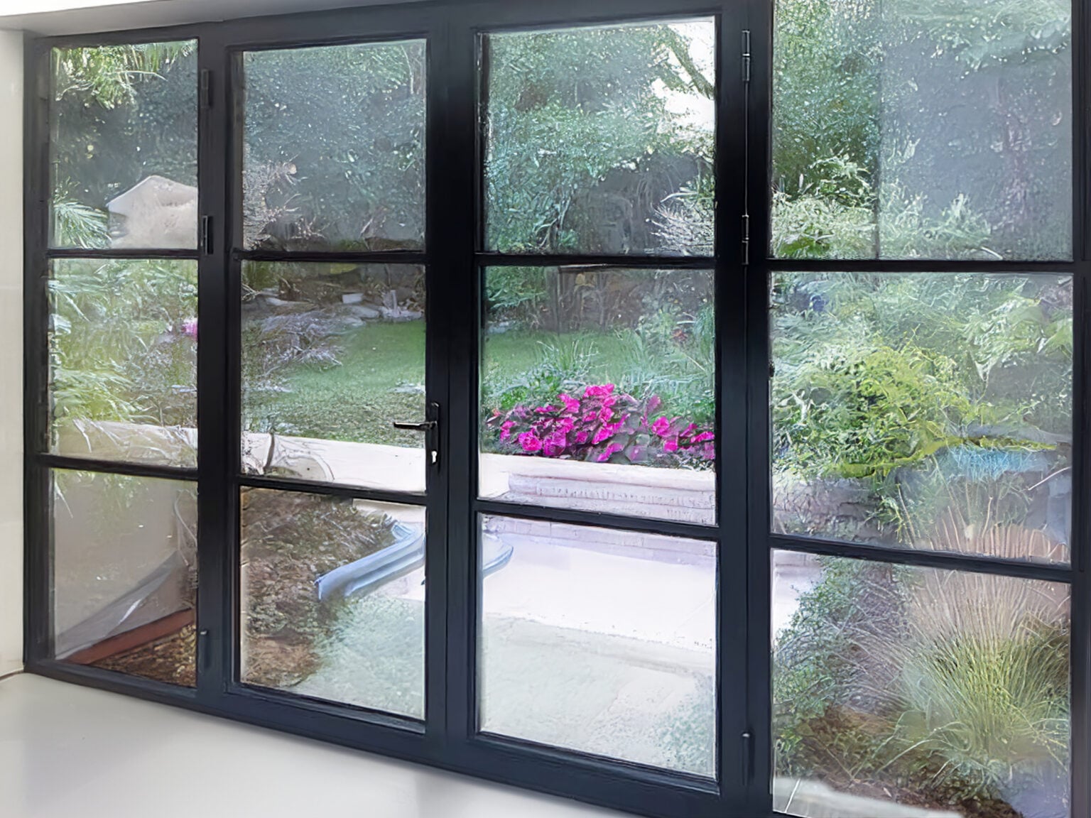 Aluminium Bespoke French Door with Side Panels (4 Astragal Bars